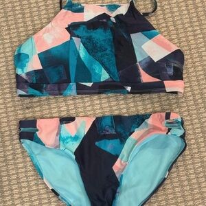 Athleta Geometric Print Bikini Set